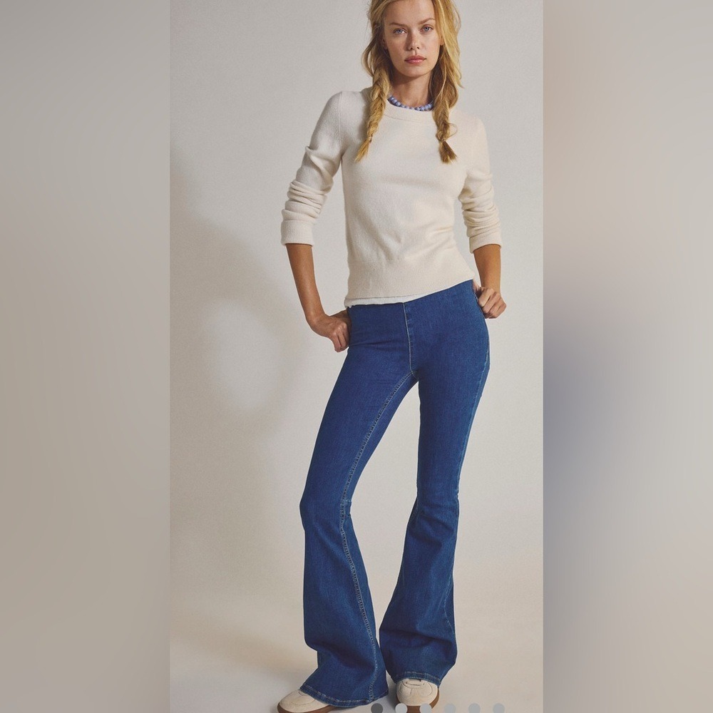 Free People We The Free Penny Pull On Flare Jeans Size 28